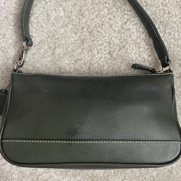 Vintage Coach Olive Green Hampton Demi Shoulder Bag 7785 🫒 - Picture 3 of 13